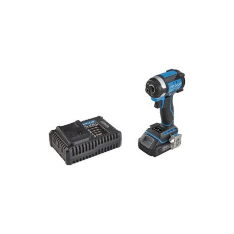 Kit de destornillador de impacto compacto de 3 velocidades, inalámbrico, sin escobillas, 20 V, 1/4 pulg.